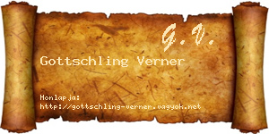 Gottschling Verner névjegykártya